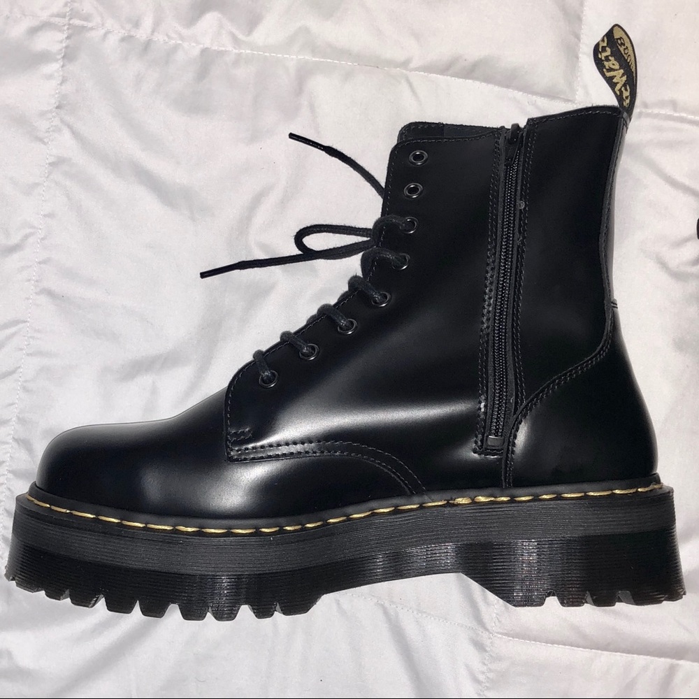 Doc Martens Jadon Black Leather Platform Boots